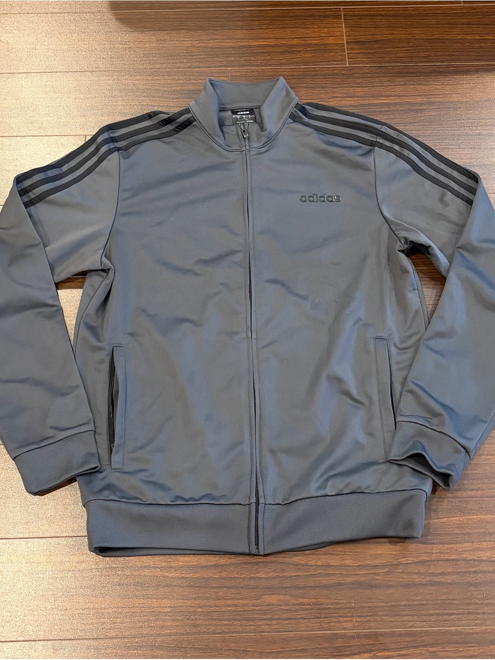adidas Charcoal Gray Lightweight Track Jacket